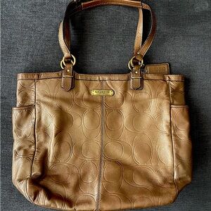 Coach Bag Tote Pocketbook Bronze